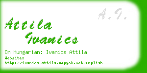 attila ivanics business card